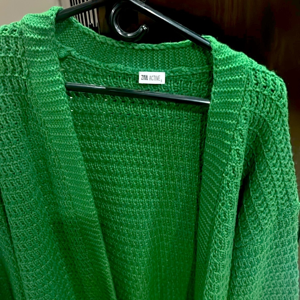 Zyia emerald green Petra cardigan NWT